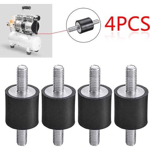 4pcs Rubber Anti Vibration Mounts Set M5 Shock Damper For Air Compressors Water Pump Gasoline Engines