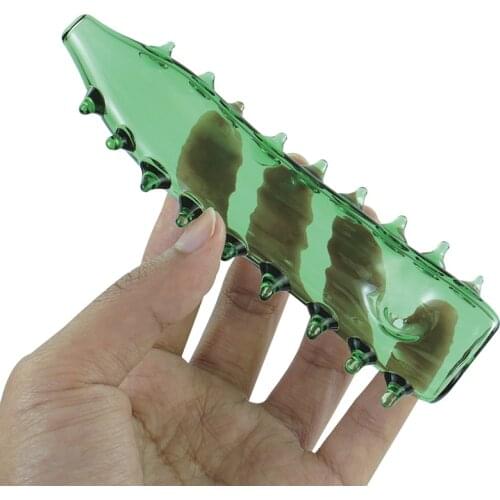 Novelty Delicate Smoke Pipe Aloe Design Glass Cigarette Holder Tobacco Accessories Gift