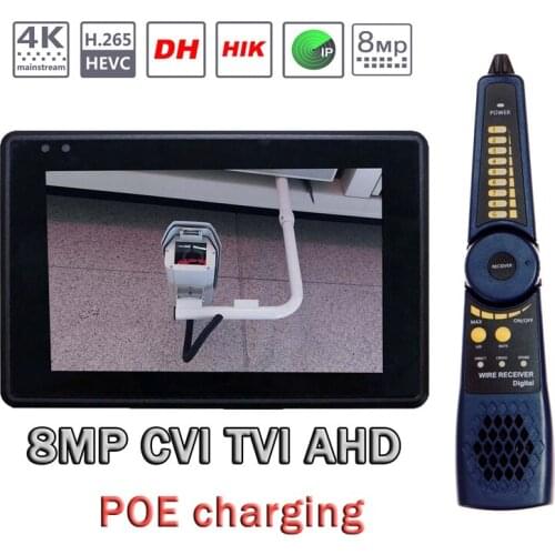 NEW Auto HD IPC 1800 ADH Plus CCTV Monitor 8MP TVI CVI CVBS 4K H.265 IP Camera Tester With New up-date Test UTP Cable Connection