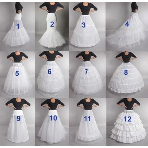 Hot Sell Many Styles Bridal Wedding Petticoat Hoop Crinoline Prom Underskirt Fancy Skirt Slip