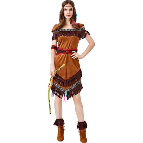 Sexy Tassels Cosplay Robin Hood Costume Halloween Party Savage Forests Hunter Princess of Tribe Cosplay Fancy Dress