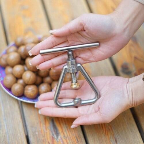 Nut Cracker Black Walnut Cracker Stainless Steel Pecan Cracker Nutcracker Tool Heavy Duty for All Nuts,Black Walnut