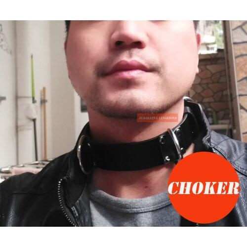 Neck Belt Neck Charm Choking Straps Choking Tool Neckband Adorable Stylish Man Fine Jewelry Slave Man Leather Choker Wide Strap