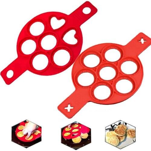 Silicone Non Stick Fantastic Egg Pancake Maker Ring Kitchen Baking Omelet Moulds Flip Cooker Egg Cooker Kitchen Tools Baking Mat