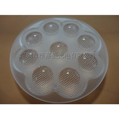 1w 3w 5w LED 9 in 1 convex lens diameter 100MM Bead surface lens,power LED lens