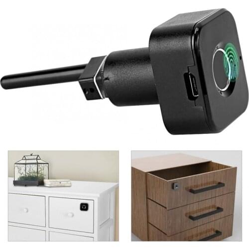 Golden Security Keyless Smart Fingerprint Cabinet Drawer Digital Safety Lock USB Charging Quick Unlock