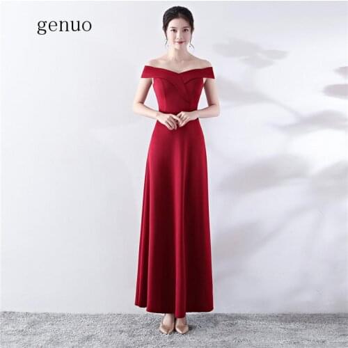 Boat Neck Off The Shoulder Party Dress Robe De Soiree Soild Sleeveless Women Party Dresses Formal Gowns