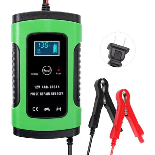 12V 6A Car Battery Charger Intelligent Fast Power Charging Pulse Repair Charger Full Automatic Battery Maintainer Wet