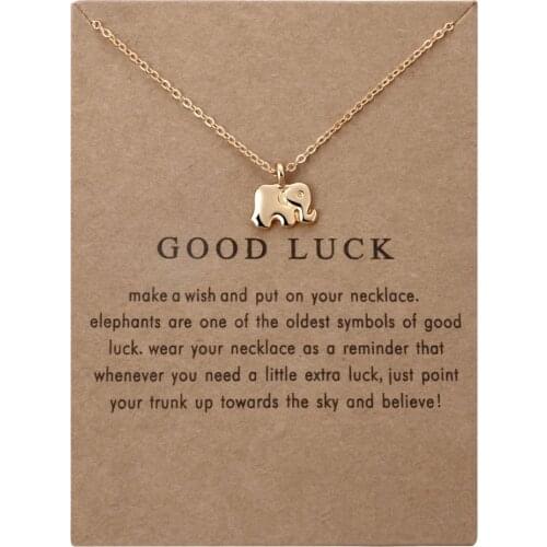 Elephant Flower Geometric Small Pendant Necklace Bijoux Collier Elegant Women Jewelry Gifts Dropshipping Necklaces