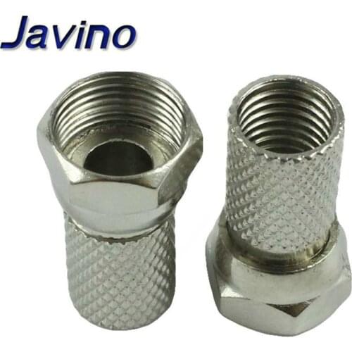 10Pcs 75-5 F Connector Screw On Type For RG6 Satellite TV Antenna Coax Cable Twist-on