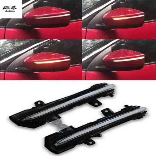 2pcs/Lot Dynamic Running Water Blinker Indicator Rearview Mirror Turn Light for 2017-2021 Nissan KICKS P15