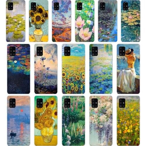 361FG Claude Monet Oil Painting Sunflower Soft Silicone Tpu Cover Case for Samsung Galaxy A20 A20E A20S A40 A31 A41 A51 A71 case