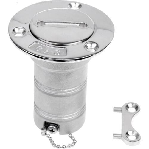 38mm 1.5 inch Marine Stainless Steel Boat Deck Fill/ Filler Port Gas Fuel Tank With Key Cap
