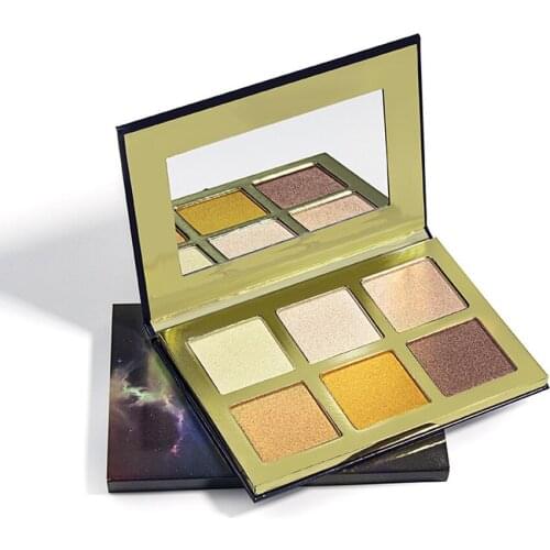 5 Piece Shimmer Highlighter Palette Private Label Pressed Bronzer Powder Brighten Skin Makeup Custom
