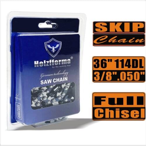 Farmertec Made Skip Chain Full Chisel 3/8'' .050'' 36inch 114DL Chainsaw Saw Chain Top Quality German Blades and Links