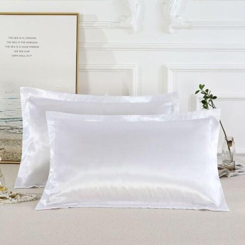 58X70cm Simulation Silk Pillowcases Solid Color Single Pillow Covers Decorative Pillows For Bedding Satin Pillow Case Wholesale
