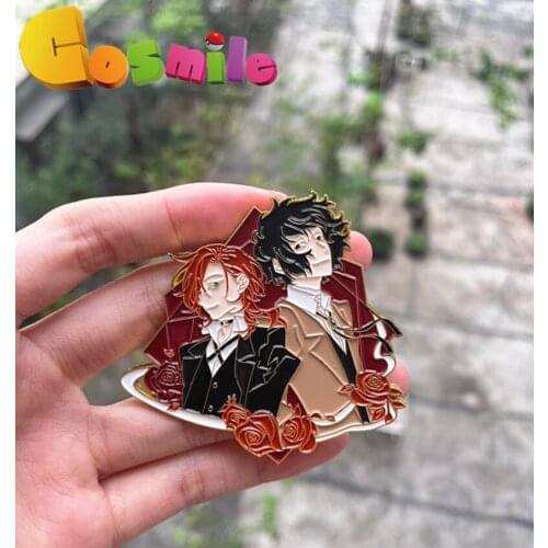 CoSmile Bungo Stray Dogs Ryunosuke Akutagawa Dazai Doll figure metal badge brooch pins rare Cosplay Limited Gifts Collection N