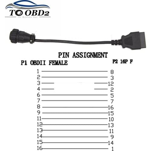For SCANIA 16 PIN to OBD2 16pin Female OBD Extension cable for SCANIA Truck 16Pin OBD2 Connector compatible Diagnostic