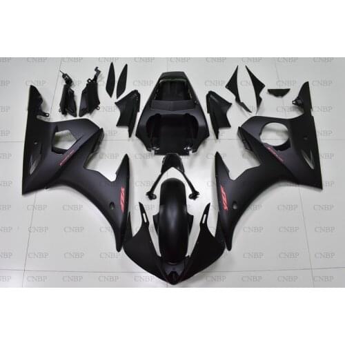 For YAMAHA YZFR6 2004 Full Body Kits YZF R6 2003 - 2005 Matte Black Bodywork YZFR6 2003 Plastic Fairings