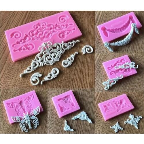 European Pattern Embossed Silicone Mold Cookie Fondant Cake Molds Chocolate Pudding Mould DIY Candy Pastry Kitchen Baking Tools