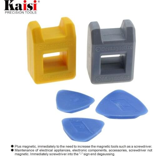 Kaisi Magnetizer Demagnetizer Tool Insulated Screwdriver Magnetic Pick Up Tool Screwdriver Quick Magnetic Degaussing Tools Set
