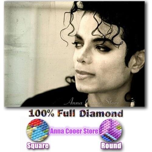 Full Square / Round Drill 5D DIY Diamond Painting kits Diamond Embroidery "Michael Jackson" Cross Stitch Mosaic Home Decor Gift