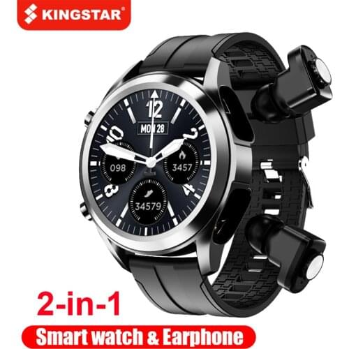 KINGSRTAR Smart Watch Bluetooth TWS Earphone 2 In1 Multifunctional Wireless Headset Music Heart Rate Sports Pedometer Smartwatch