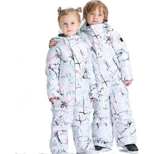 SMN Childrens Jumpsuit New boys and girls Snow Suit snowboarding clothing 10k windproof waterproof breathable winter outdoor sports costume Ski wear
