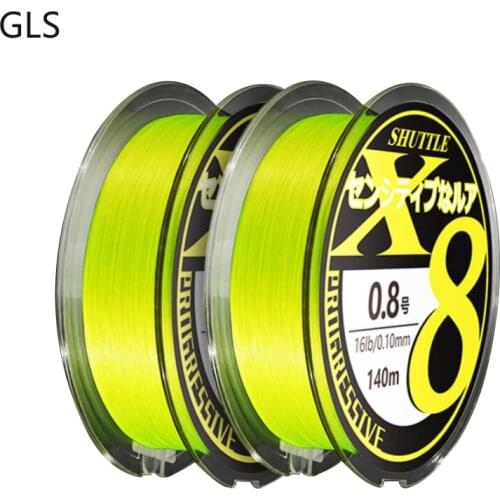 2021 NEW 8 Strands Weave Japan Yellow Carp Fishing Line 15-70LB High Quality Multifilament Line Fishing Tackle