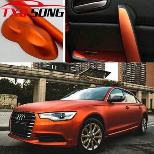 Metallic Chrome matt orange vinyl film chrome matte vinyl sticker with air bubbles by free shipping 10/20/30/40/50/60X152CM/LOT