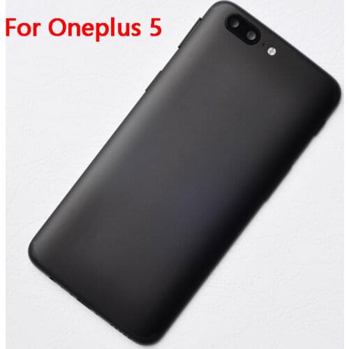 BINYEAE Metal Battery Cover For Oneplus 5 Five 1+5 Rear Housing Back Case With Camera Lens+SIM Card Tray+Side Keys+Logo