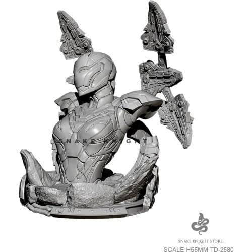 H55mm Resin bust model kits DIY figure self-assembled TD-2580