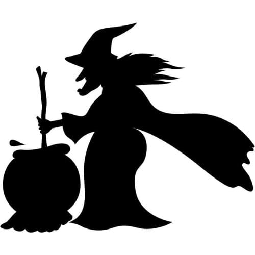 New Horrible Witch Sticker Removable Halloween Festival Decor Black DIY Wall Sticker Poster Wallpaper Party Home Decoration