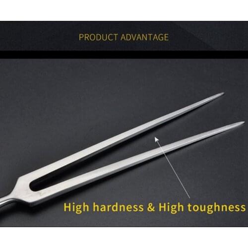 Portable Outdoor Barbecue Tool Wooden Handle Barbecue Fork Food Fork Meat Fork HX6D