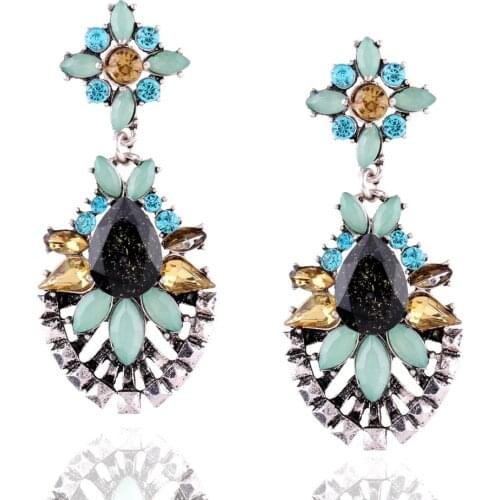 Luxury fashion earrings set auger flowers Joker womens stud earrings eardrop of female