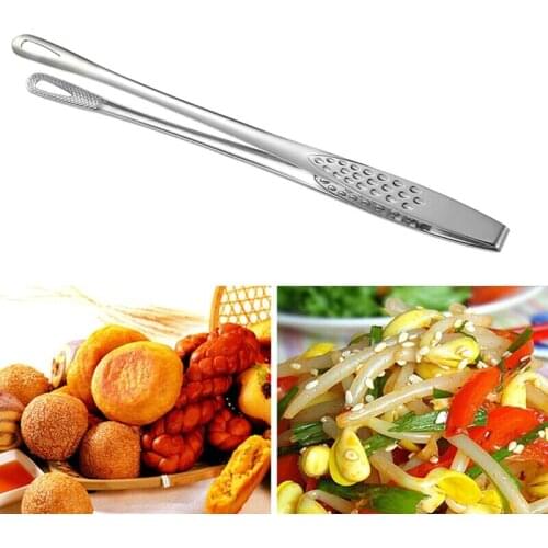Stainless Steel Food Tongs Utensils Cooking Tool Anti Heat Bread Clip Pastry Clamp Barbecue Tongs Clamp Kitchen Accessories