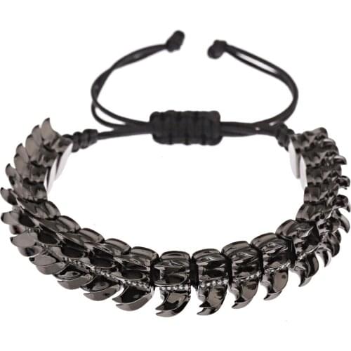 Alloy Gold Keel Chain Hand Made Bracelet Fashion Jewelry Micro-Inlaid Zircon For Women and Men Wedding Birthday Party Gift