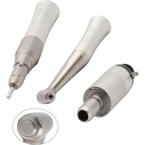 Dental Low Speed Handpiece Kit Air Turbine Handpiece Straight Contra Angle Air Motor 2Holes 127 Upgraded