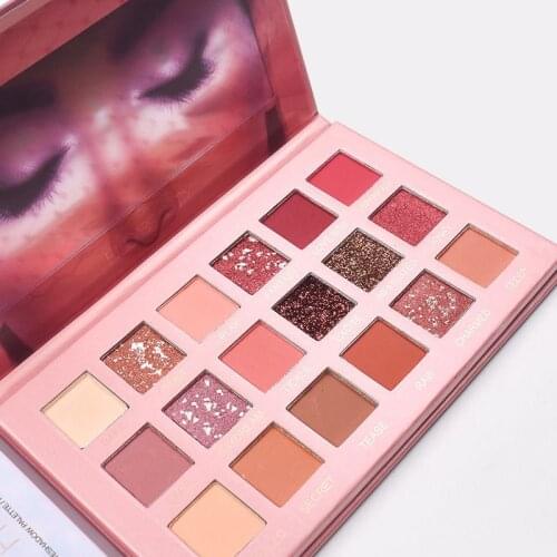 18 Color Nude Shining Eyeshadow Pearlescent Makeup Glitter Pigment Smoky Eye Shadow Pallete Waterproof Cosmetics Eye Shadow