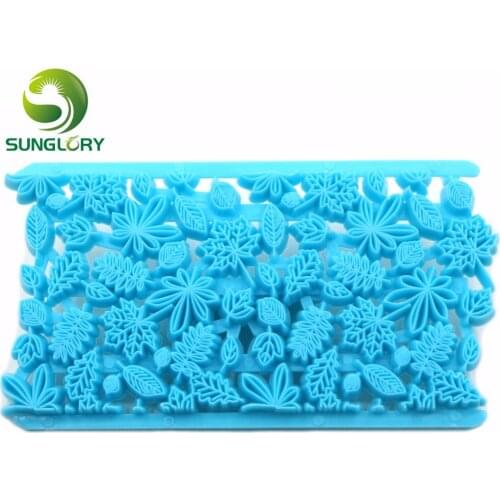 Cake Decorating DIY Leaves Petal Quilt Embosser Fondant Lace Printing Biscuit Mold Cupcake Decoration Cookie Cutter Baking Tools