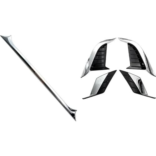 1 Pcs Car Tail Cover Rear Trunk Lid Molding Cover Trim & 1 Set Front Rear Fog Light Lamp Eyelid Eyebrow Cover Trim