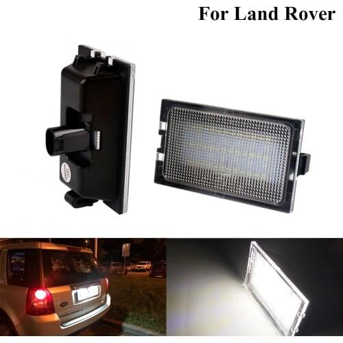 2 pcs LED Car License Number Plate Light Lamp Fit for Land Rover Discovery Series 3 LR3 4 LR4 Freelander 2 LR2 Range Rover Sport
