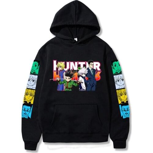 2020 Men Hoodies Hunter X Hunter Women Pullovers Hoodies Sweatshirts Gon Killua Print Anime Hoody Streetwear Tops