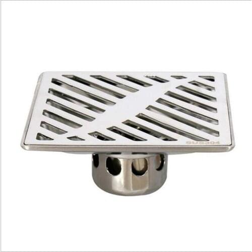 304 Stainless Steel Balcony Roof Square Large Displacement Anti-Blocking Floor Drain Outdoor Plane Insertion Floor Drain