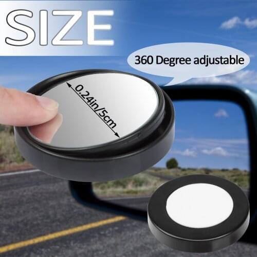360 Degree HD Blind Spot Mirror Adjustable Car Rearview Convex Mirror for Car Reverse Wide Angle Vehicle Parking Rimless Mirrors