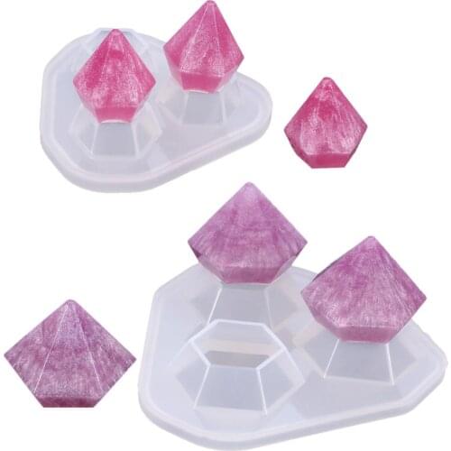 Diamond Silicone Mold DIY Pendant Mold Making Tool Jewelry Decorating Handmade Craft Crystal Mold for Jewelry Pendant Charm