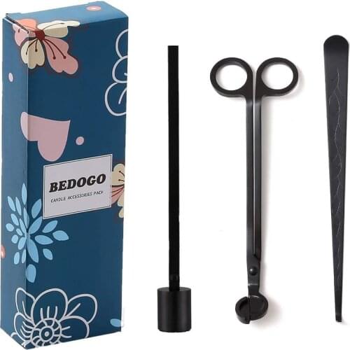 BEDOGO flower theme 3 in 1 Candle Tools - Wick Trimmer - Wick Dipper - Candle Snuffer Candle Snuffer-Gift for Candle Lovers