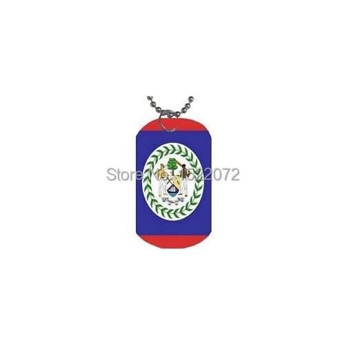 Cheap custom Belize Flag Dog Tag crafts hot sales metal dog tag crafts low price custom flag dog tag