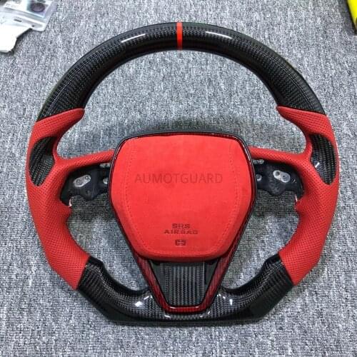 Private Custom Forge Carbon Fiber Steering Wheel Racing Steering Wheel For Toyota Avalon 2018-2020 2019