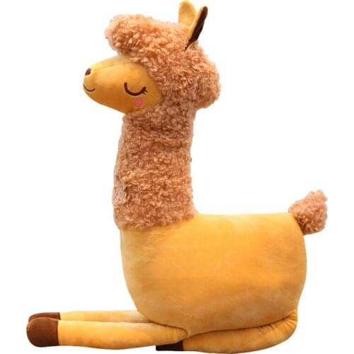Kawaii Camel Doll Cartoon Alpaca Plush Toy Sheep Toys Cute Girl Sleeping Bed Pillow 31inch 80cm DY50699